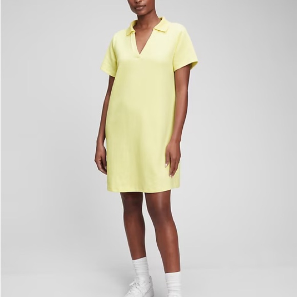 Gap V-Neck Polo Dress - Citron